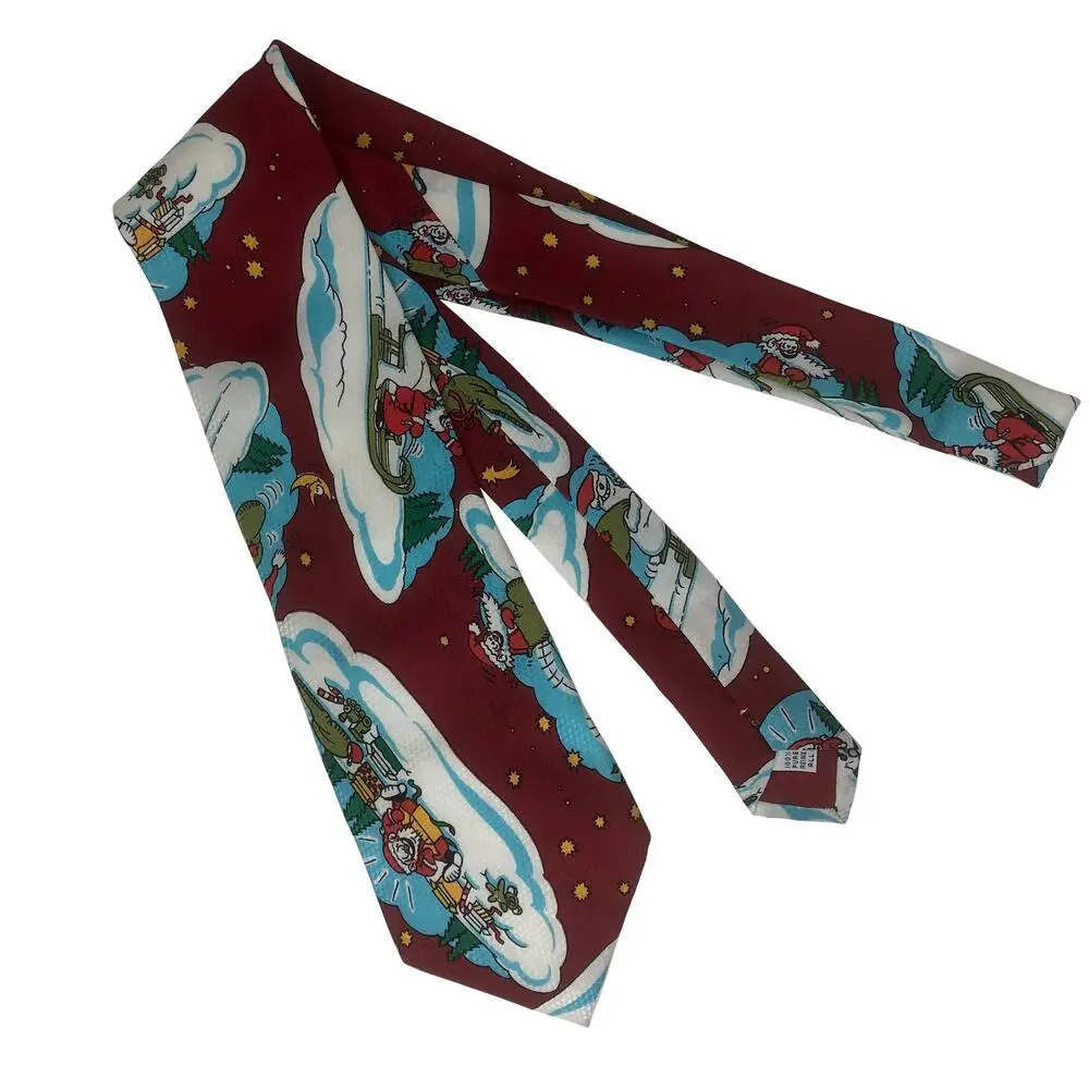 Santa Sledding Tie